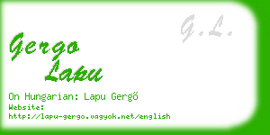 gergo lapu business card